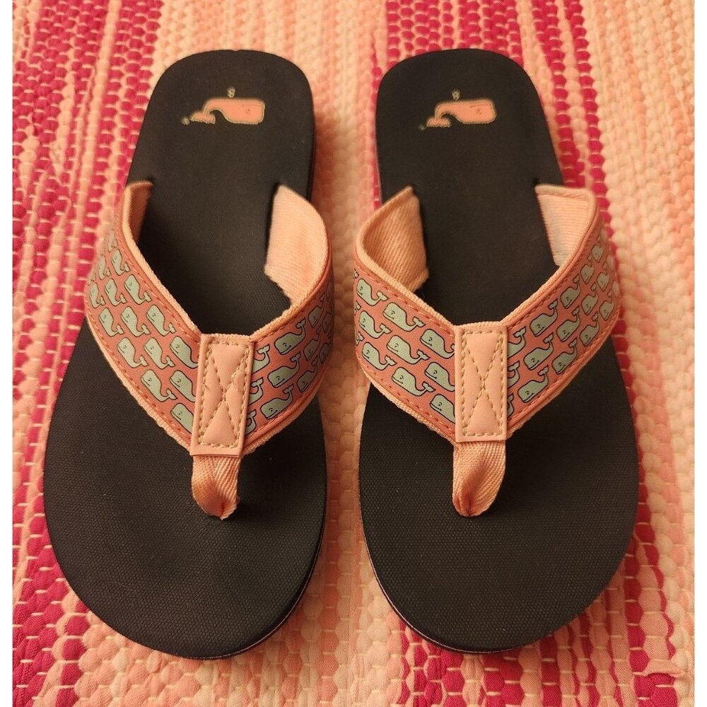 Vineyard Vines Pink Whale Sandals Ladies Size 8